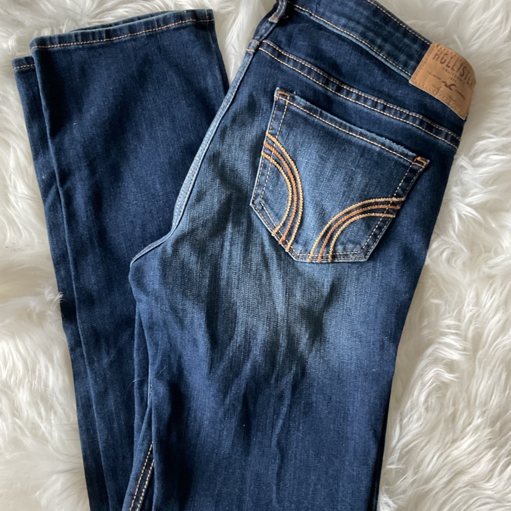 Hollister Women's Dark Blue Boot Cut Jeans